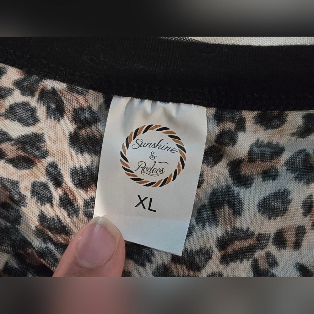 Sunshine & Rodeos Leopard and Striped Tank Top - Picture 4 of 7